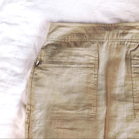 { WILLI SMITH } Light Tan Khaki Linen Skirt - Picture 3 of 7